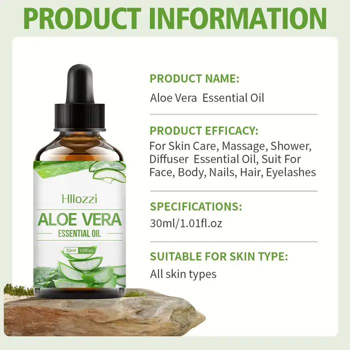 ALOE VERA ESSENTIAL OIL Facial de Aloe que mantiene la piel húmeda, Peut être utilisé pour les cheveux, le visage, le corps, l'aromathérapie