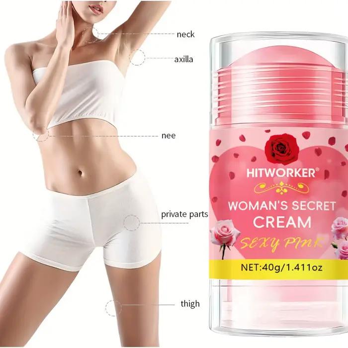 Crème déodorante pour le corps - Parfum rose sucré, longue durée de parfum de 72 heures, format portable, facile à utiliser (1 pièce)