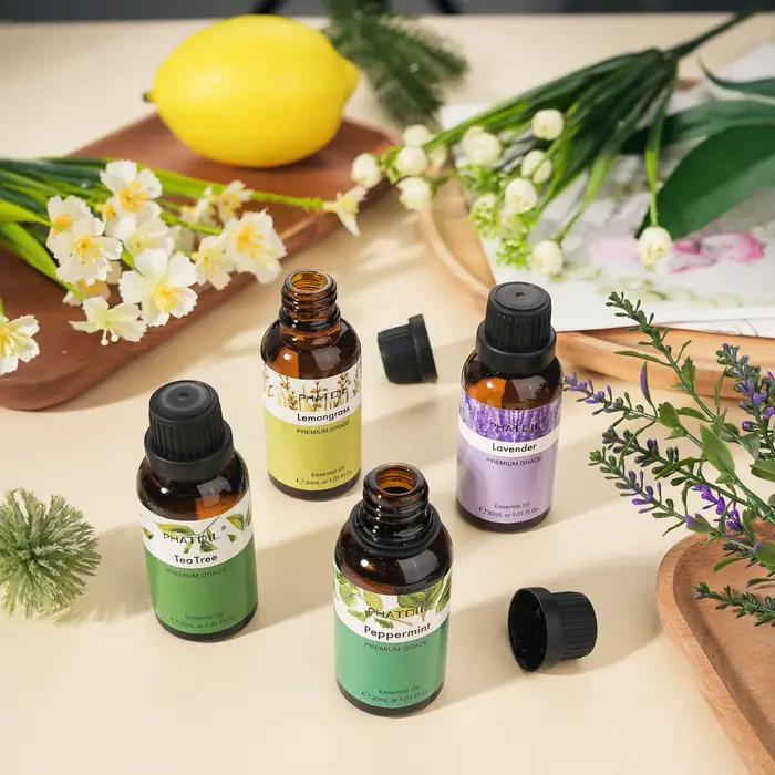 PHATOIL 30ml huile essentielle d'aromathérapie lavande Eucalyptus vanille huiles aromatiques Orange douce pour diffuseur fabrication de bougies savon à faire soi-même