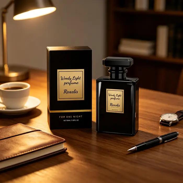 Parfum ROXELIS Woody Light, fragrance longue durée, eau de toilette élégante, fraîche et naturelle,