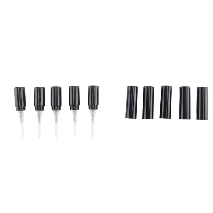 AFOURT-300Pcs/Lot 2Ml bouteille de pulvérisation de parfum en plastique noir échantillon pulvérisateur atomiseur bouteille de parfum