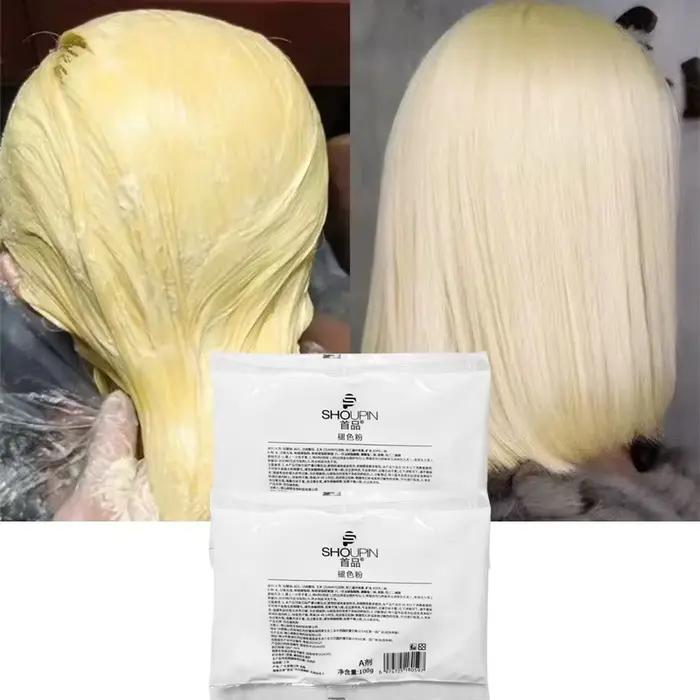 Agent de décoloration capillaire naturel et professionnel pour cheveux teints ou décolorés, soin éclaircissant et hydratant non irritant, fixateur de couleur et anti-pointes fourchues