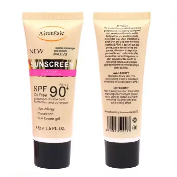Crème solaire à l'essence de rose 45g SPF90+ sans huile