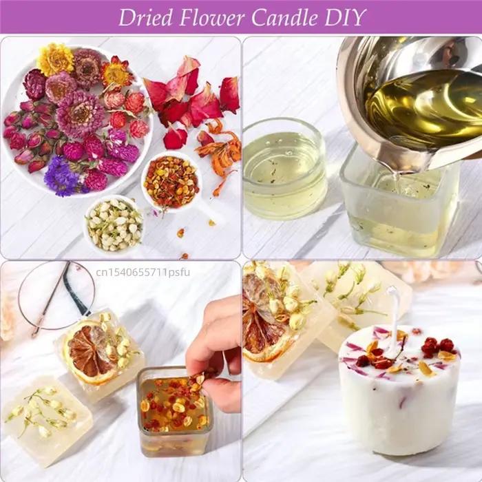 Bougie de fleur de chrysanthème séchée naturelle de haute qualité