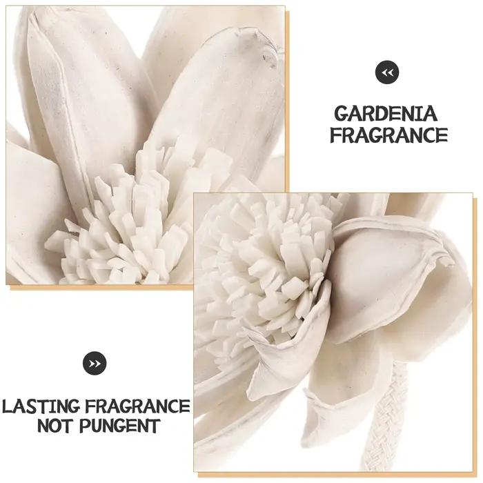Bâtons de diffuseur d'arôme Floral, 2 pièces, parfum de gardénia, fleurs Sola séchées, décoration naturelle pour la maison, diffuseur d'huile essentielle d'aromathérapie