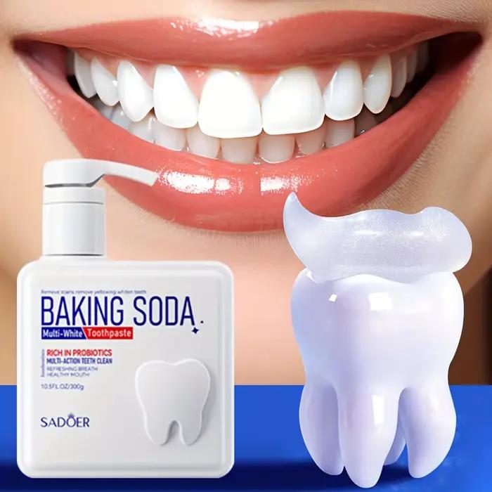 Dentifrice à pompe probiotique pour bicarbonate de soude