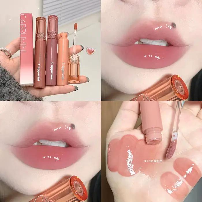 Cristal gelée brillant à lèvres hydratant eau-lumière clair huile à lèvres imperméable longue durée nu brillant raisin rouge teinte à lèvres maquillage