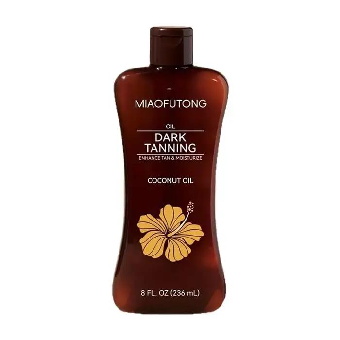 Huile Accélératrice de Bronzage à la Noix de Coco 236ml, Lotion Bronzante Hydratante pour le Corps, Accélérateur de Bronzage Léger pour la Plage et l'Extérieur