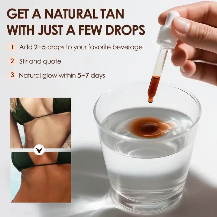 Boisson bronzante végane sans sucre pour un éclat doré et hydraté peau soins de la peau occasion spéciale femmes