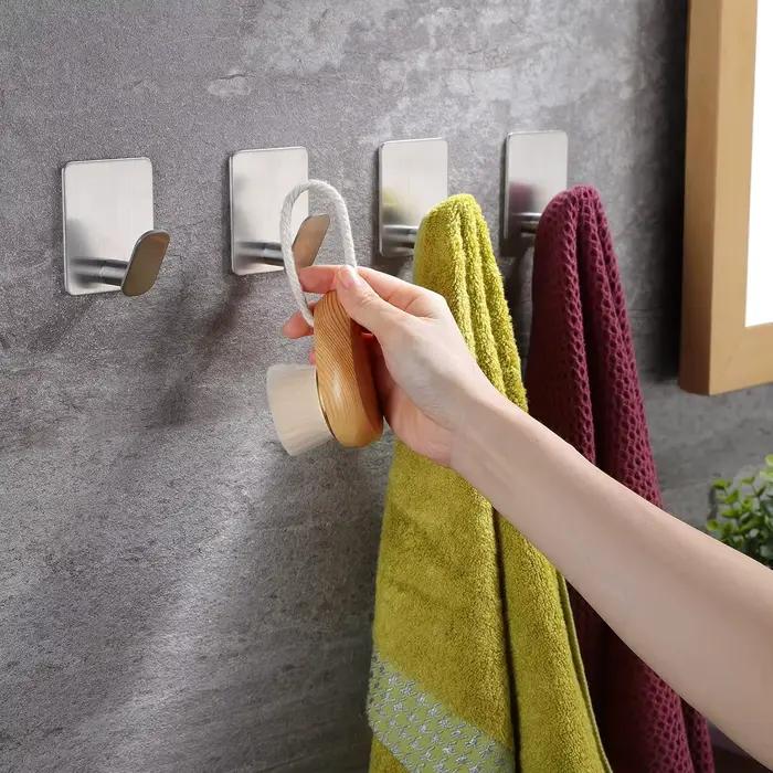 Crochet adhésif robuste et étanche dans les crochets de douche pour suspendre des serviettes