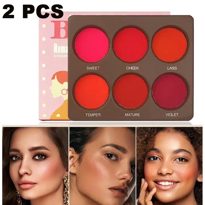 Palette de fards à joues mats imperméables