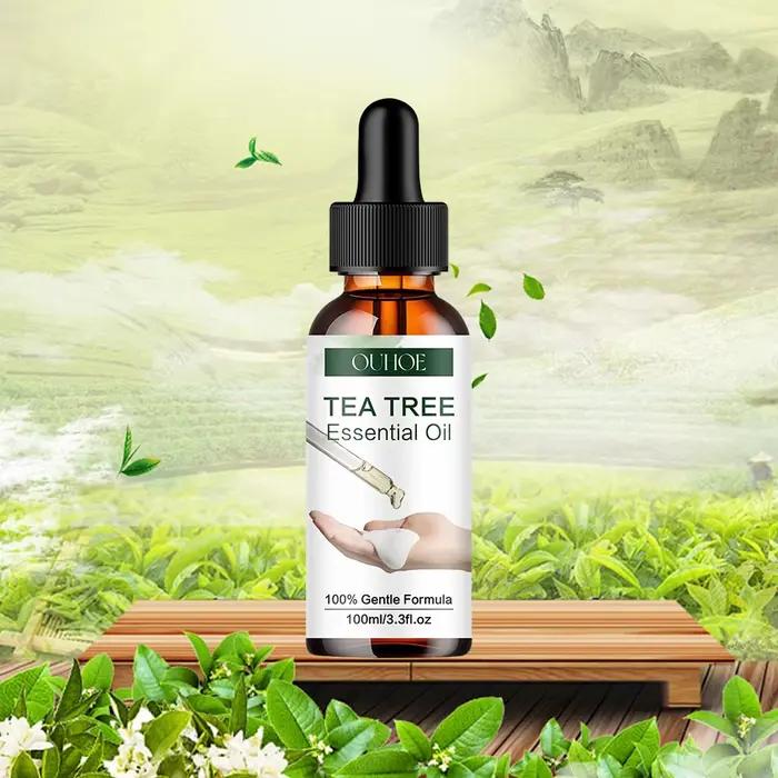 Huile Essentielle Pure d'Arbre à Thé Naturelle Hydratante pour le Visage, le Corps et les Zones Intimes – Soin Réparateur et Aromathérapie pour la Peau