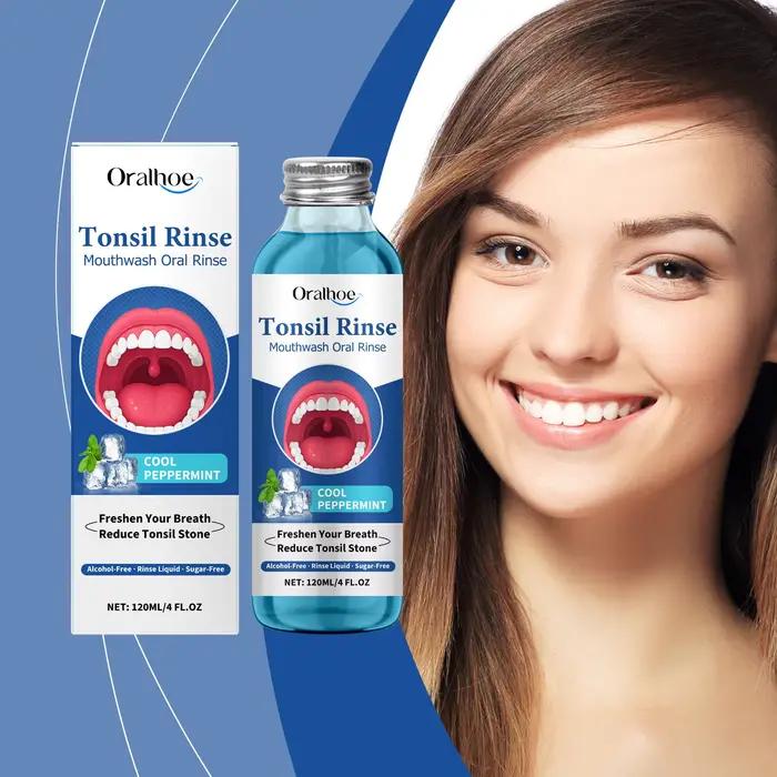 Rince-bouche frais Oral, élimine les odeurs buccales, réduit la pierre d'amélice, durable, frais, sans alcool, hygiène buccale, nettoyage, menthe poivrée