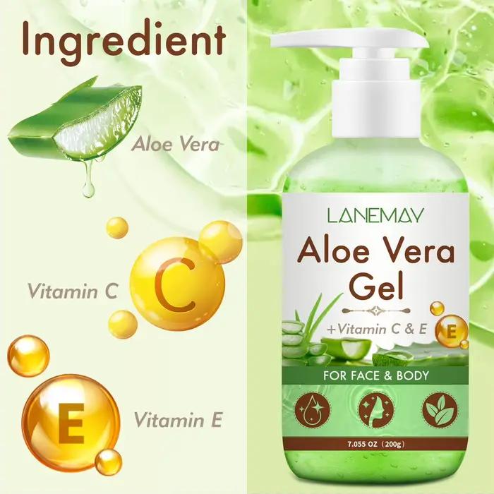 Gel d'aloe Vera à la vitamine C et E pour le visage et le corps