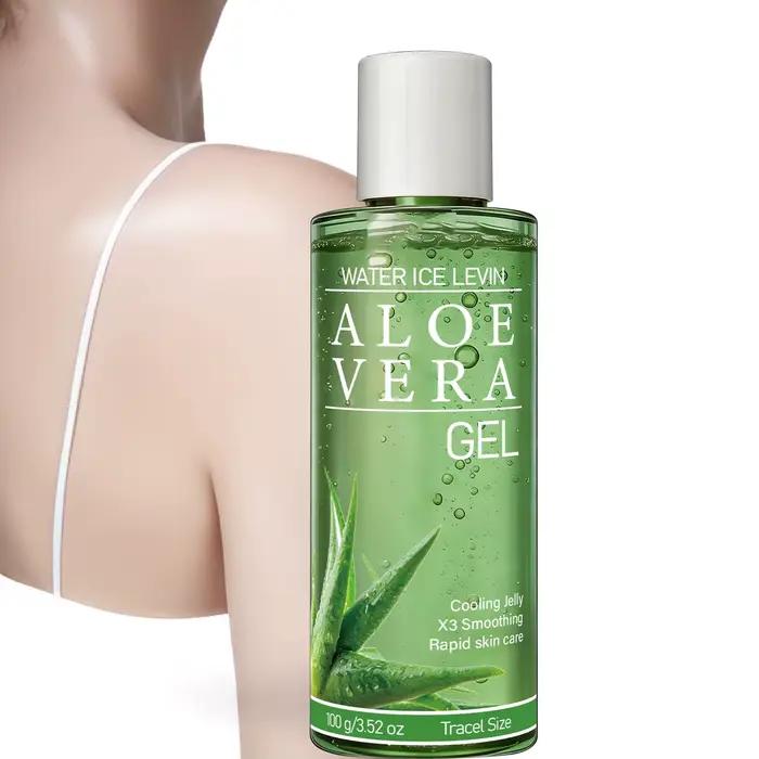 Gel d'aloe vera avec acide hyaluronique, rafraîchissant et hydratant pour un soin rapide de la peau