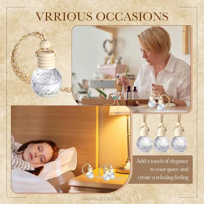 Diffuseur de parfum de bouteille de parfum de 8ml, 20 pièces, bouteille vide suspendue, désodorisant de voiture délicat, diffuseur de parfum d'huile automatique