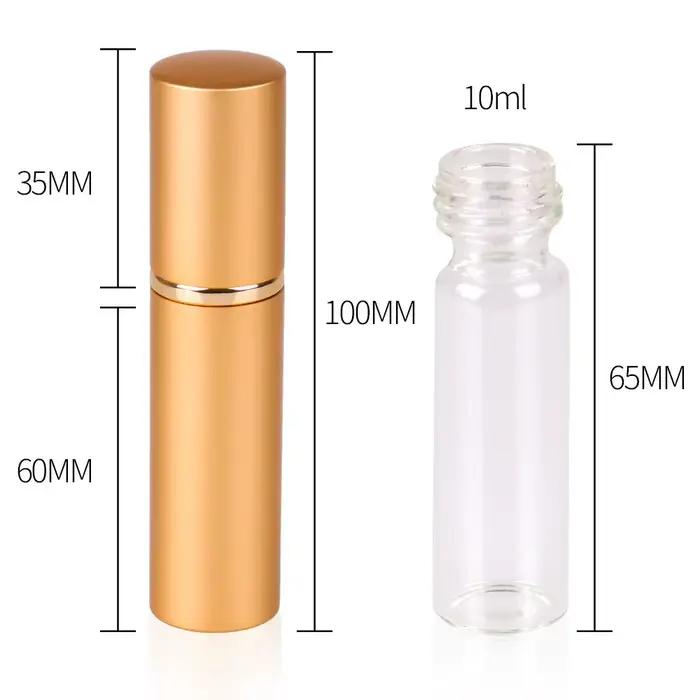 AfricPerfume-Bouteille en verre portable en aluminium