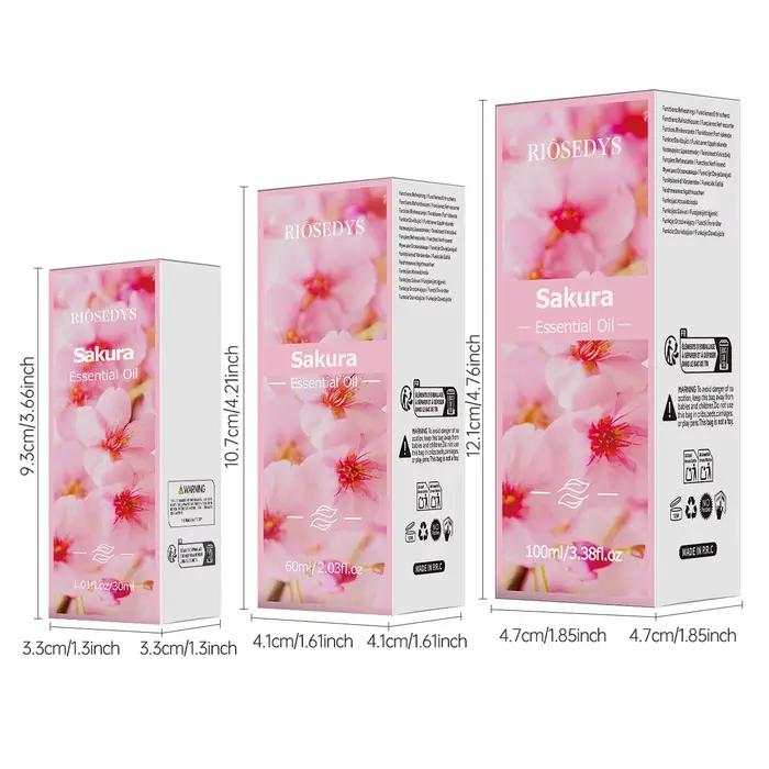 Huile essentielle SAKURA, huile parfumée aux notes florales fraîches pour diffuseurs, projets de bricolage et aromathérapie, parfum doux et délicat.
