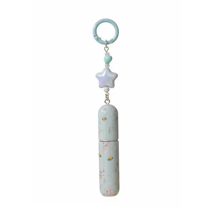 Flacon de parfum de 5 ml avec porte-clés, conteneur cosmétique floral, anti-fuite, rechargeable, brume ultra-fine, conteneur de parfum pour femme