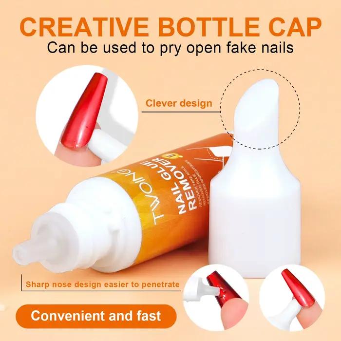 TWOING faux ongles conseils adhésifs solides dissolvant de Gel liquide pour ongles facile à adoucir dissolvant presse sur ongles Gel faux conseils outils de dissolvant
