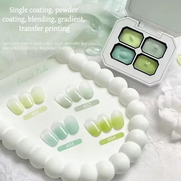 Gel à ongles quatre couleurs pour le printemps et l'été