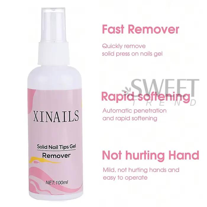 100ml faux ongles conseils adhésifs solides Gel dissolvant ongles liquide facile à adoucir dissolvant presse sur ongles Gel faux conseils dissolvant outils