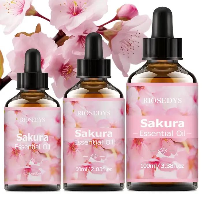 Huile essentielle SAKURA, huile parfumée aux notes florales fraîches pour diffuseurs, projets de bricolage et aromathérapie, parfum doux et délicat.