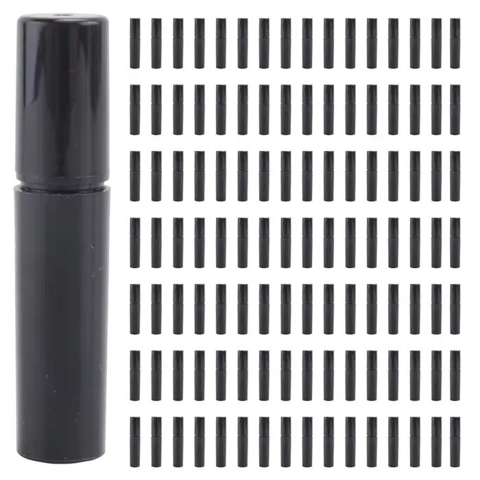 AFOURT-300Pcs/Lot 2Ml bouteille de pulvérisation de parfum en plastique noir échantillon pulvérisateur atomiseur bouteille de parfum