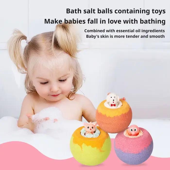 Boule de bain effervescente pour enfants 100g – Bombe à bulles aux huiles essentielles pour le bain des enfants